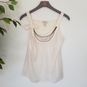 ⭐ 3/$20 Ann Taylor LOFT Outlet Off White Tank Top